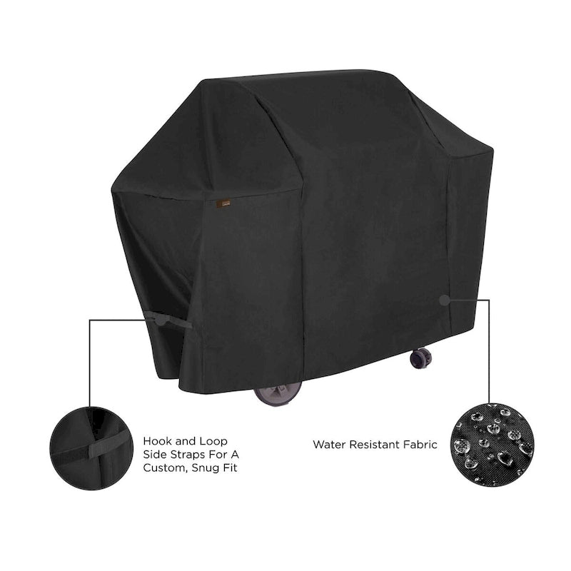 Modern Leisure Chalet Outdoor Patio 2 Burner Bbq Grill Cover, 48  W x 23 D  x 44  H, Black