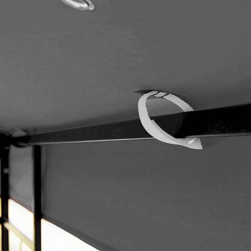 10x10Ft Outdoor Patio Gazebo Replacement Double Canopy Top Cover Only