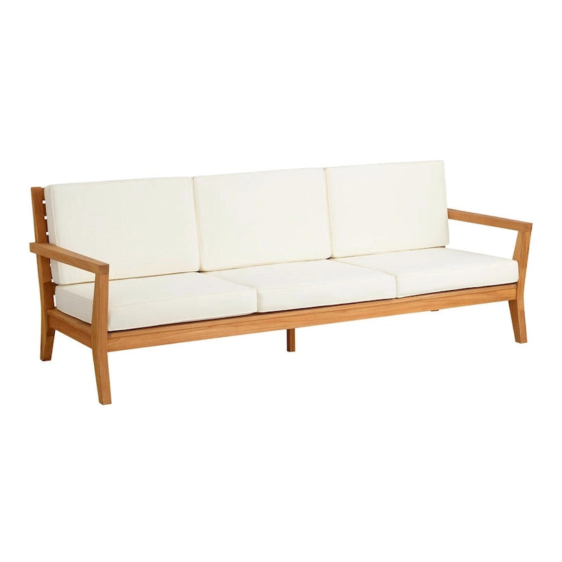 Clermont Outdoor Natural Teak 3 Seat Sofa