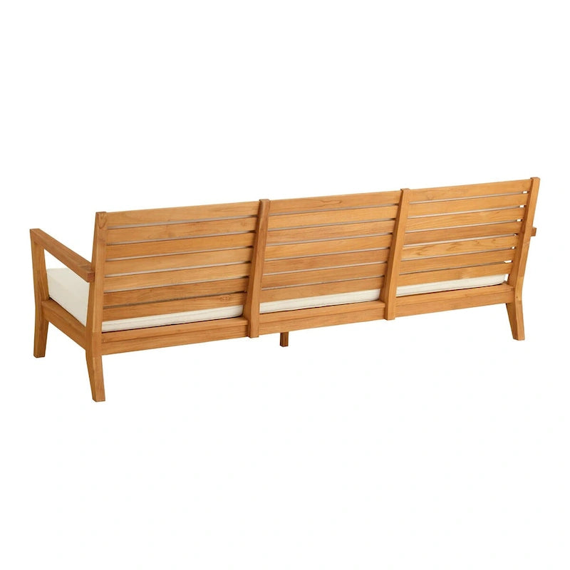 Clermont Outdoor Natural Teak 3 Seat Sofa