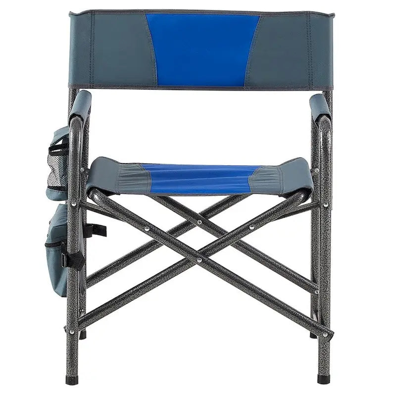 1-piece Padded Folding Outdoor Chair with Storage Pockets,Lightweight Oversized Directors Chair