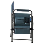 1-piece Padded Folding Outdoor Chair with Storage Pockets,Lightweight Oversized Directors Chair