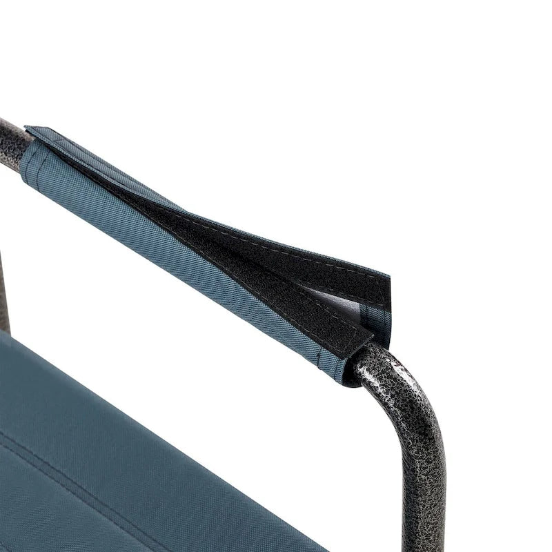 1-piece Padded Folding Outdoor Chair with Storage Pockets,Lightweight Oversized Directors Chair