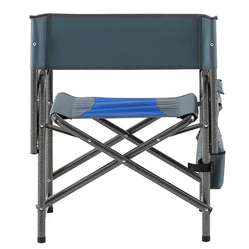 1-piece Padded Folding Outdoor Chair with Storage Pockets,Lightweight Oversized Directors Chair
