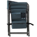 1-piece Padded Folding Outdoor Chair with Storage Pockets,Lightweight Oversized Directors Chair