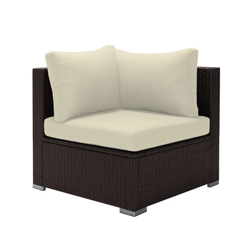 FINCATI Outdoor 7-piece Extra Large High Back Patio Furniture Set with Propane Gas Fire Pit Table, Conversation Wicker Couch Set