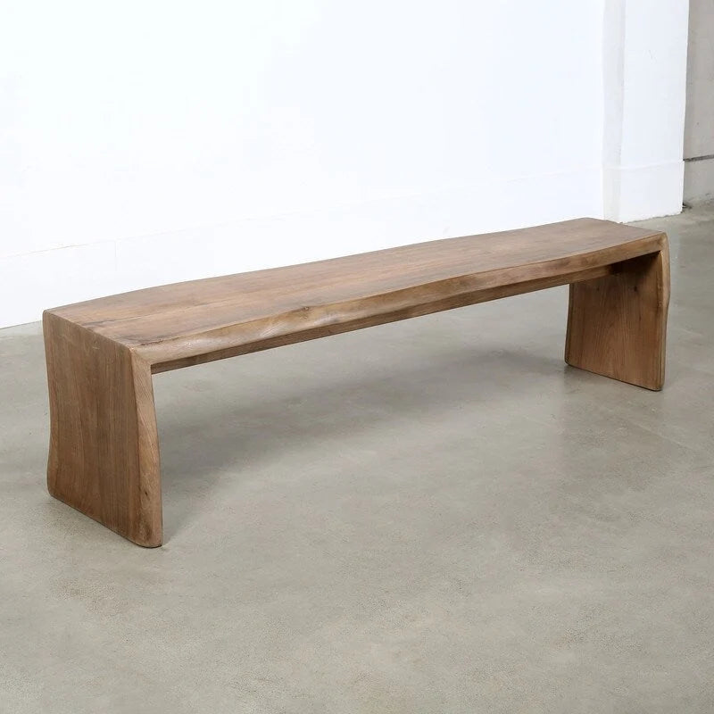 70 Inches Long Live Edge Natural Walnut Wood Bench (Approx13.7-16 Inches deep) - N/A